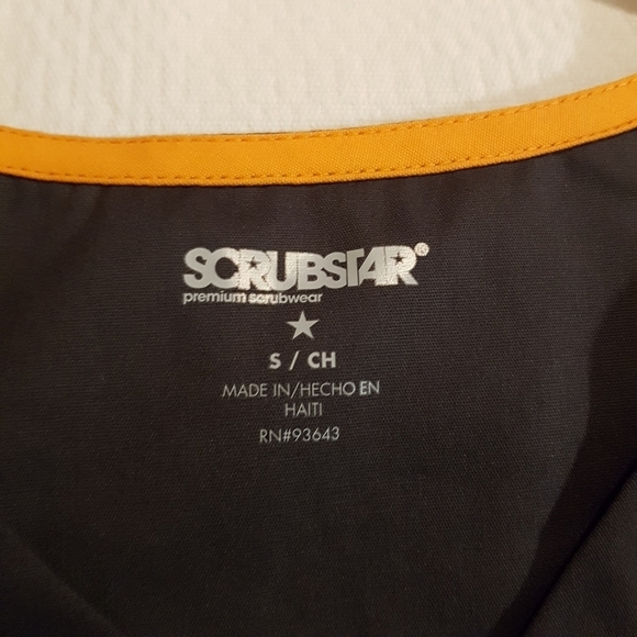 Scrubstar women's size Small or Medium Pewter scrub top, dark gray, NWT - Picture 3 of 4